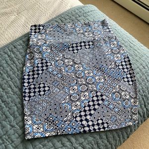 Multi colored mini skirt